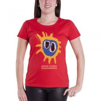 Primal Scream Femme‑Red Screamadelica T‑Shirt
