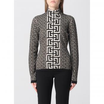 Balmain Pullover Monogram Avorio Taglia 38