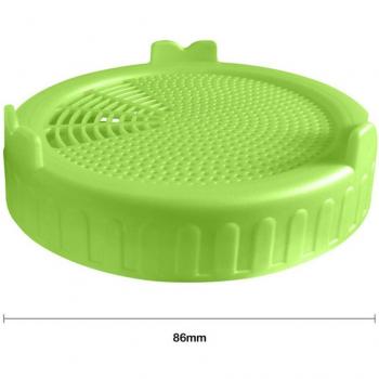 GardenGrow 86mm Seed Cover – Food‑Safe Mesh and Silicone Lid for Mason Jars