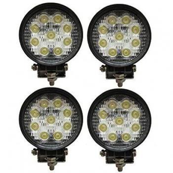 4 Fari 27W Rotondo Faretto LED Da Lavoro 9 LED Da 3W Di Profondità Auto Barca