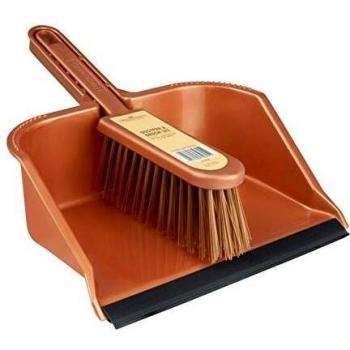 Groundsman Brown Dustpan and Brush Combo