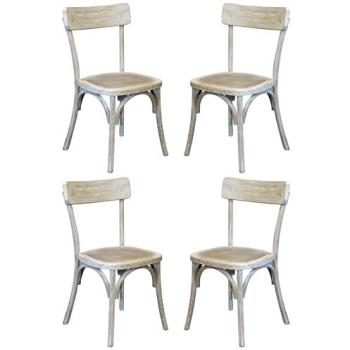 Milani Chelsea Set – 4 sedie, legno di olmo