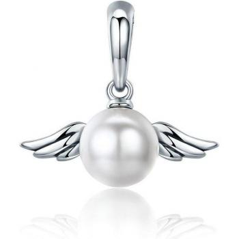 Bracciale BAMOER in Argento Sterling 925 con Piuma e Ali di Angelo SCC381