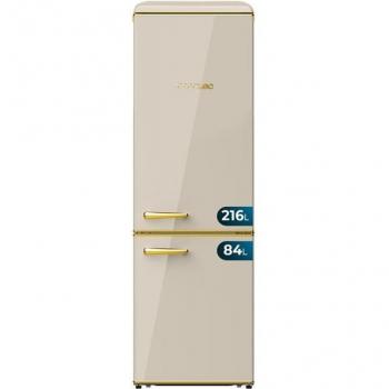 Frigorífico retro combi Origin Beige 300L clase E