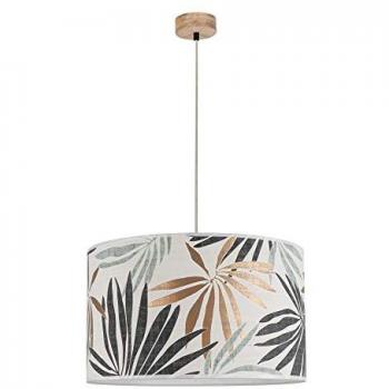 Lampe Suspendue Chic Hoja Chêne avec Câble Transparent