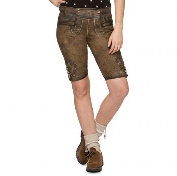Stockerpoint Damen Hose Piper Lederhose, Braun (Stein Geäscht), 36