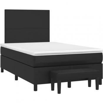 VidaXL Boxspringbettsystem 120×190 cm – Schwarzes Kunstleder‑Design