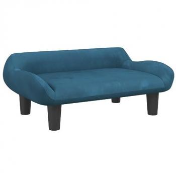VidaXL Kindermöbel Sofa Blau 70x40x24 cm Samt