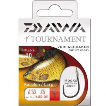 Daiwa gebundene Karpfen-Vorfachhaken Gr.8