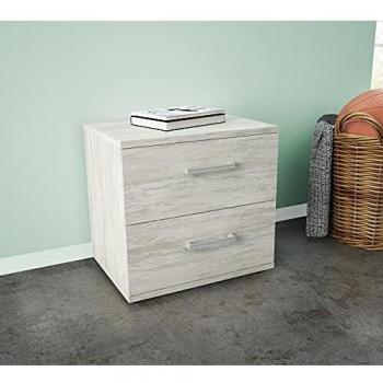 Comodino Venanto 2 Cassetti 44,4X40X33 Bianco