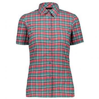 Damen‑Streifen‑Hemd CMP Gloss-Ceramic, Stretch‑Material, UPF 30 Schutz – D34