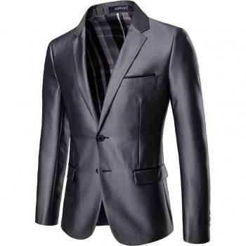 Modern Mens Two-Button Slim Blazer – 2022 Business & Event Suit Jacket