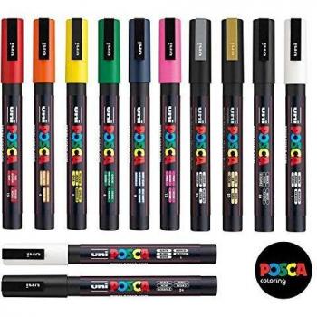 Lot de 12 marqueurs Uni Posca PC-3M