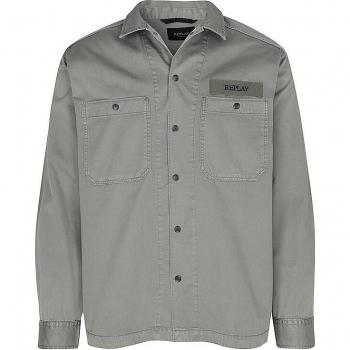 REPLAY Olivfarbenes Overshirt Herren XXL