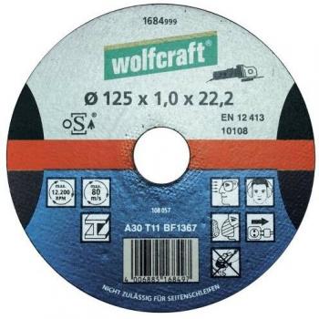 Disco para cortar metal Wolfcraft 125 x 1,0 x 22,23 mm