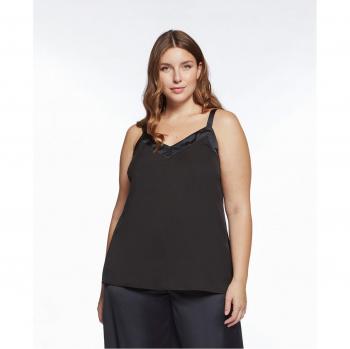 Top de mujer con tirantes finos y doble georgette