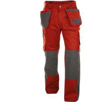 DASSY Seattle Multitaschen-Bundhose rot/zementgrau mit Kniepolstertaschen Gr. 50