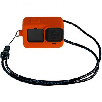 GoPro Hero 9 Silicone Protection Bundle with Lens Cap and Lanyard (3-Piece, Black, Orange, Green, Blue)