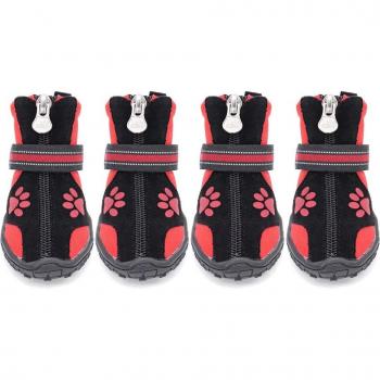 4pcs Reflective Dog Shoes