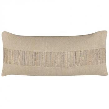 Cuscino Bamboo Beige 30x70 – Bordo Intrecciato