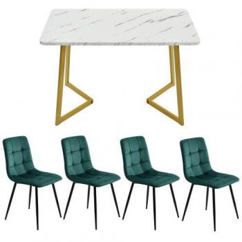 Minkurow Design: Tavolo 117 cm, 4 Sedie, Stile Moderno