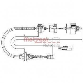 Cavo di comando frizione con cofla Metzger 1172.3