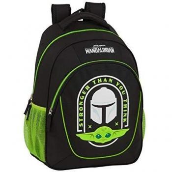 Sac à dos adaptable Star Wars Mandalorian 44cm Noir/Vert fluorescent