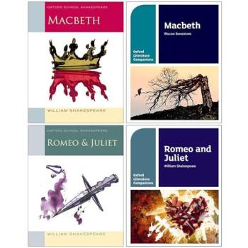 Oxford School William Shakespeare 4 Books Collection Set (Macbeth, Macbeth Oxford Literature Companions & Romeo & Juliet and Romeo & Juliet Oxford Literature Companions)