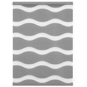 Doppelrollo Duo Welle grau 60x150 cm ohne Bohren