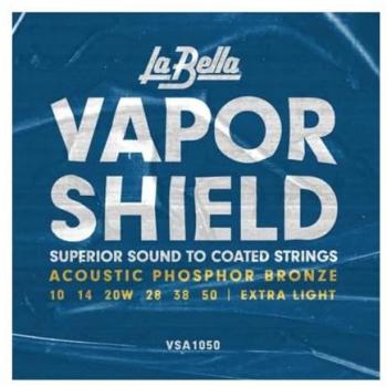 La Bella Vapor Shield Acoustic Set Phosphor Bronze 10-50, Extra Light