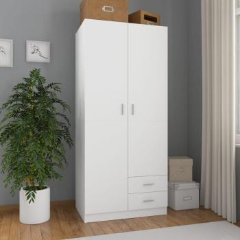 Vidaxl White Wardrobe 80x52x180cm – Engineered Wood