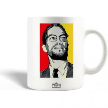 Malcolm X Mug Ceramico Rosso & Giallo 30cl