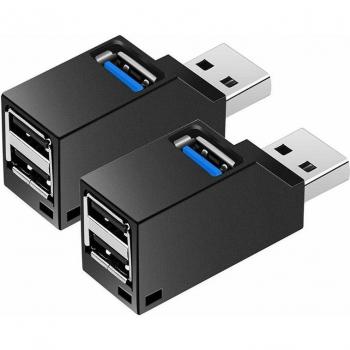 Mini USB 3.0 Hub 3-Port Distributor (2 Pack)