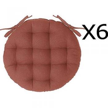 Galettes de Chaise en Coton Coloris Terracotta