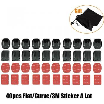 XiaoYi 3M VHB Adhesive Mounts 40pcs Curved Flat for GoPro