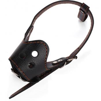 Muselière anti-aboiement en cuir PU