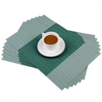 Homcomodar Dining Table Place Mats Set of 6 (Teal)