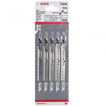 Bosch Professional 5 x Lames de scie sauteuse Progressor pour le bois (5 pièces, T 234 X)
