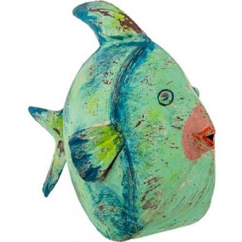 Adorno de Hierro Pez Verde 32 x 12 x 24 cm