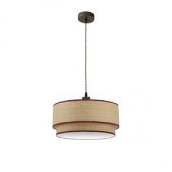 Lampada a Sospensione Rossa Naturalità 2 Luci Roque