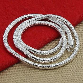 Collana a serpente in argento s925 45cm