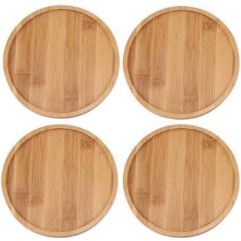 6.1 Inch Round Plant Tray Bamboo
