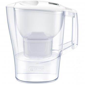 Caraffa filtrante Aluna, 2,4 litri, bianca, con 3 filtri Maxtra Pro