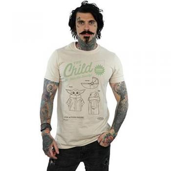 T-shirt Uomo con Baby Yoda Star Wars The Mandalorian
