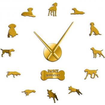 Moderne 3D Uhr für Hundeliebhaber