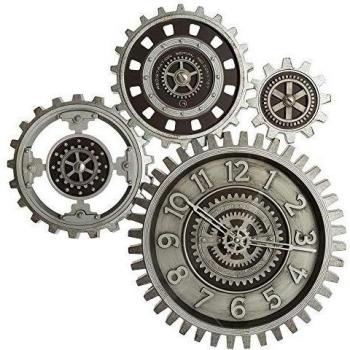 Pendule Vintage Argent Nagi 57x58cm