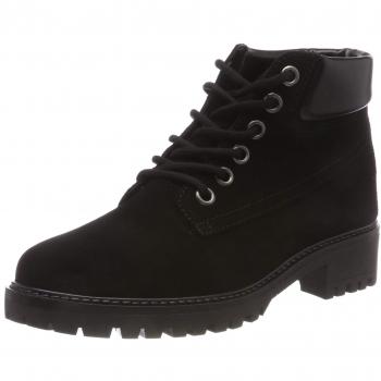 Botines de mujer Bianco, estilo bajo con cordones, negro