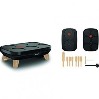 Crepiera TEFAL con due piastre rimovibili antiaderenti e temperatura regolabile, modello PY900812