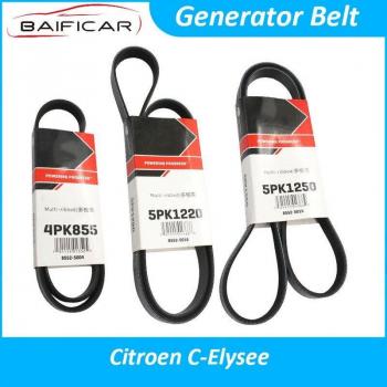Baificar Generator and AC Belts for Citroen C-Elysee (5PK1220, 5PK1250, 4PK850, 4PK855)