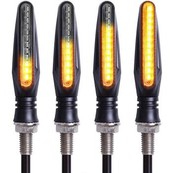 4 Luces LED Ámbar para Señales de Giro de Motocicleta